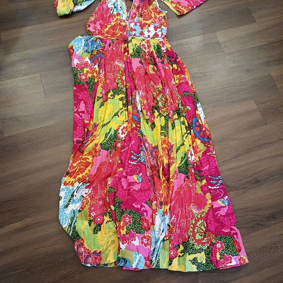 Trashy Diva Taylor Dress - Psychedelic Dragons DESIGNER EMBROIDERED 60s NWT 16 - Picture 9 of 10